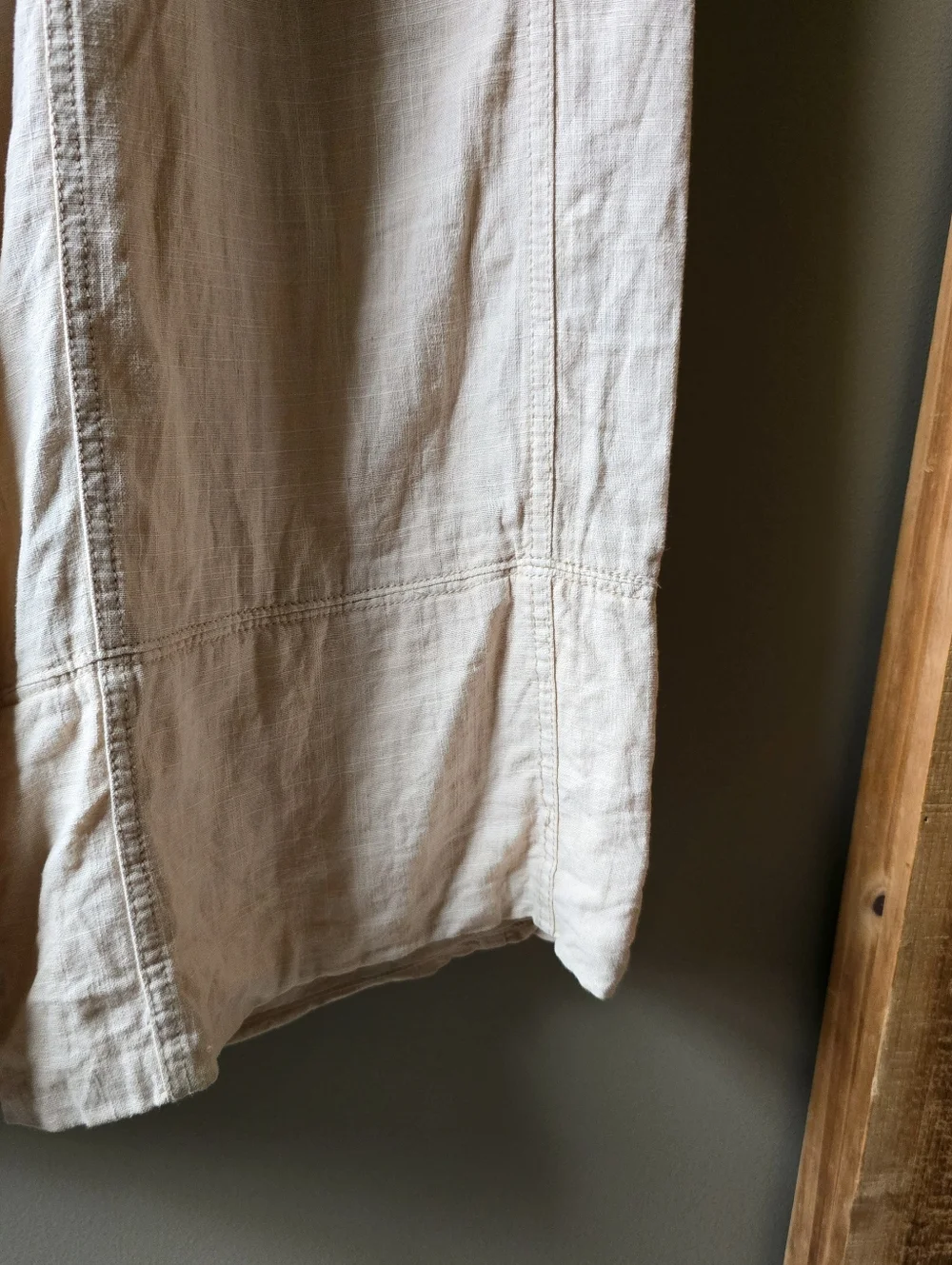 Free People Day's End Linen Pull-On Pants Sand Dollar - Picture 7 of 10